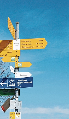 Die Felsenegg ist bei Wanderern und Bikern für einen Zwischenhalt beliebt.