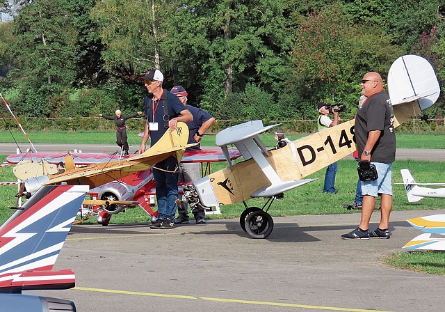 Auch die massstabsgetreuen Modelle von historischen Flugzeugen schlugen das Publikum in ihren Bann. (Bild Marcus Weiss)