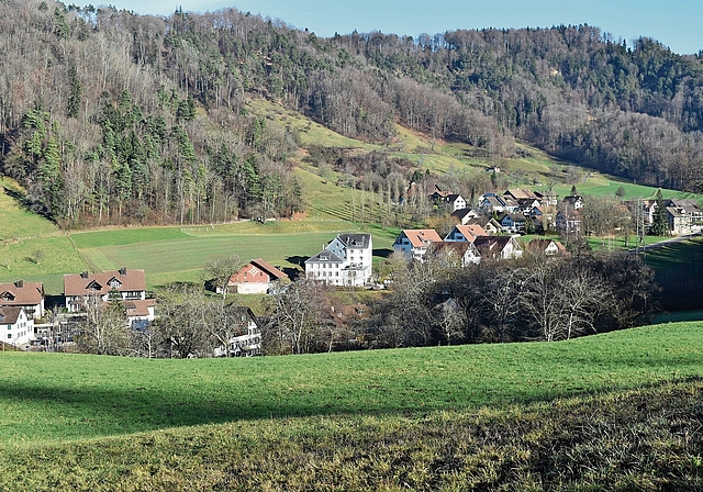 Blick auf den Weiler Aeugstertal. (Bilder Marianne Voss)