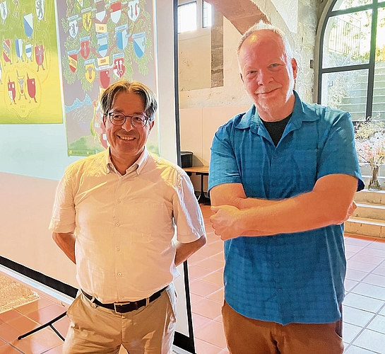 Die Historiker Peter Niederhäuser (links) und Bruce Gordon referierten über den Landfrieden und Huldrych Zwingli. 