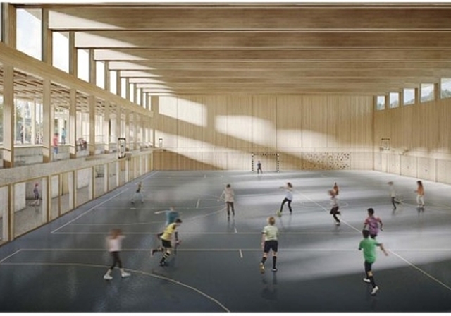 So könnte die Halle aussehen. (Visualisierung zvg.)