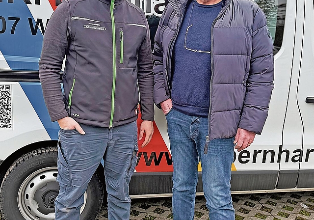 Reto Bernhard (rechts) übergibt die Firma Ende Jahr an Lorenz Müller. (Bild Rao Deviprasad)