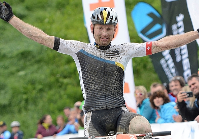 Nach einjähriger Durststrecke gewinnt Urs Huber am Bike-Marathon im deutschen Willingen erstmals wieder. <em>(Bild Martin Platter)</em>