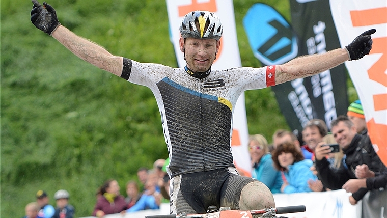 Nach einjähriger Durststrecke gewinnt Urs Huber am Bike-Marathon im deutschen Willingen erstmals wieder. <em>(Bild Martin Platter)</em>