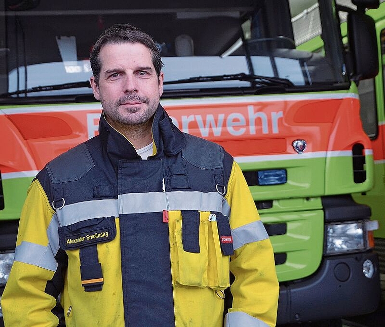 Alexander Smolinsky, Kommandant der Feuerwehr Affoltern. (Bild Thomas Stöckli)