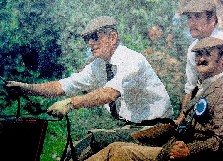 Prinz Philip mit seinem Gespann am 22. August 1981 während des Marathons. (Archivbild Luzerner Tagblatt)