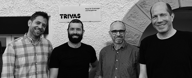  Stehen gemeinsam für Lift ein, von links: Xavier Nietlisbach (Präsident Lehrstellenforum), Oliver Engeler (Modulleiter Lift), René Schneebeli (Arbeitgeberverband) und Olivier Hofmann (Präsident Bezirksgewerbeverband). (Bild zvg.)
