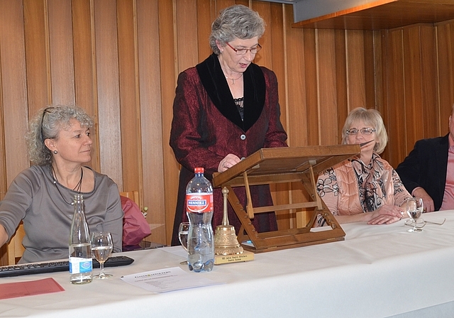 Letzte Generalversammlung von Gastro Affoltern im «Löwen», Hausen. Von links: Anita Häberling, Sekretariat, Präsidentin Vreni Spinner, Kassierin Barbara Eder sowie Vizepräsident und Gastgeber Beat Burkard. (Bild Thomas Stöckli)