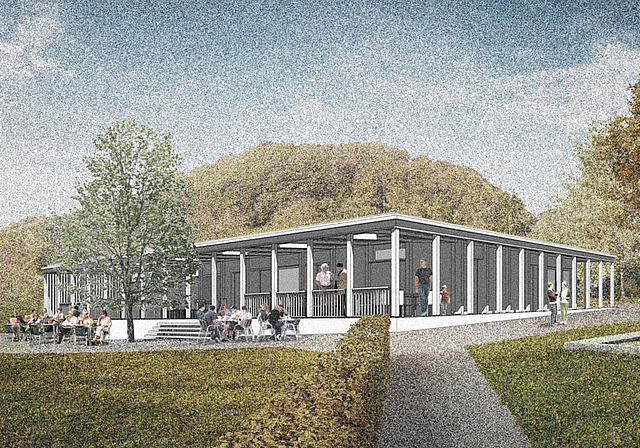 Auf den Saisonstart 2021 hätte das neue Betriebsgebäude eingeweiht werden sollen. Daraus wird nichts. (Visualisierung zvg.)