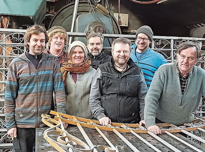 Das Team (von links): Oliver Häberling, Maik Götschi, Pauline Häberling, Dominik Peikert, Urs Benz, Jonathan Hunziker, Moritz Häberling.