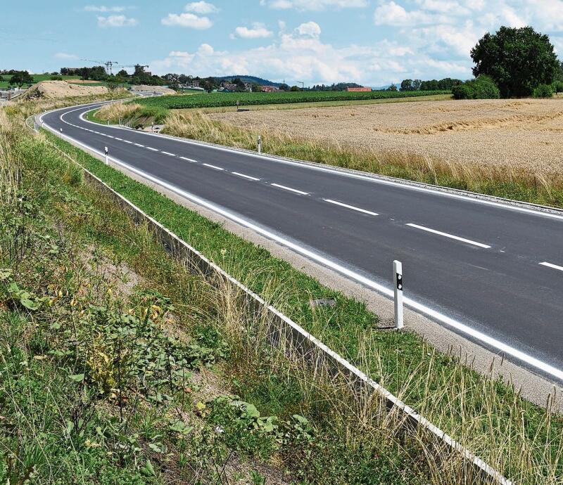Die im August 2022 eröffnete Langacherstrasse in Ottenbach.