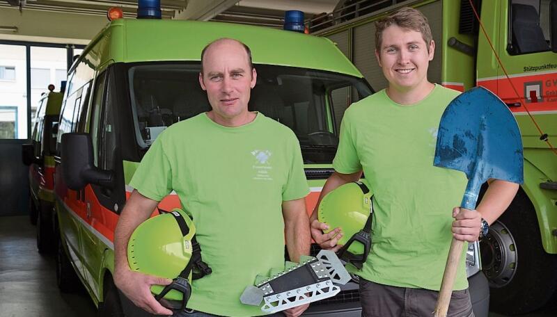 Zurück vom Einsatz in Bitsch: Thomas Wiss (links) und David Elsener aus Affoltern.