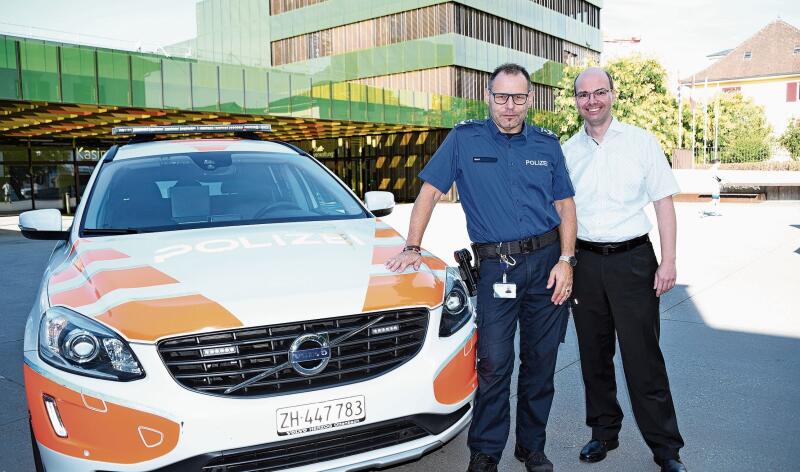 Dienstchef Markus Marti und Stadtschreiber Stefan Trottmann. (Bild Werner Schneiter)