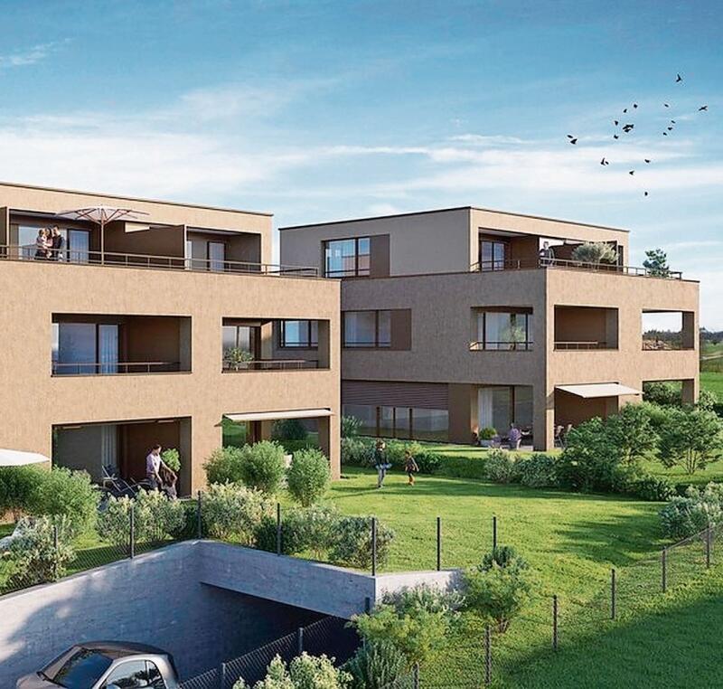 An der Isenbergstrasse in Ottenbach entstehen zwei neue Wohngebäude.
(Visualisierung Jego AG)