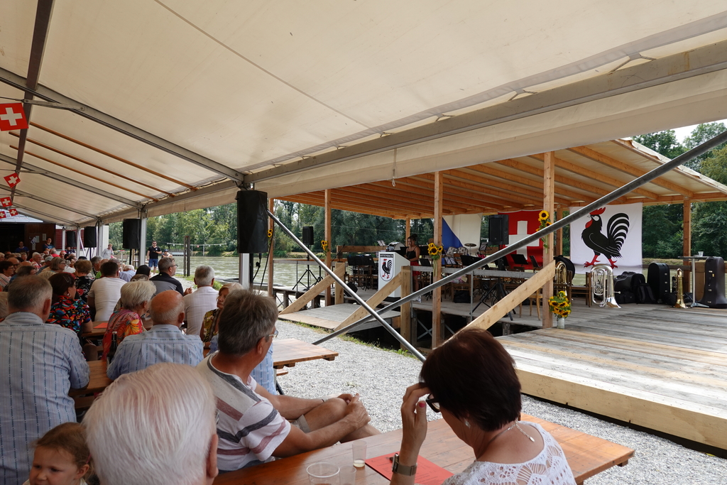 1. August-Feier beim Pontonier-Haus in Ottenbach. (Bild Livia Häberling)