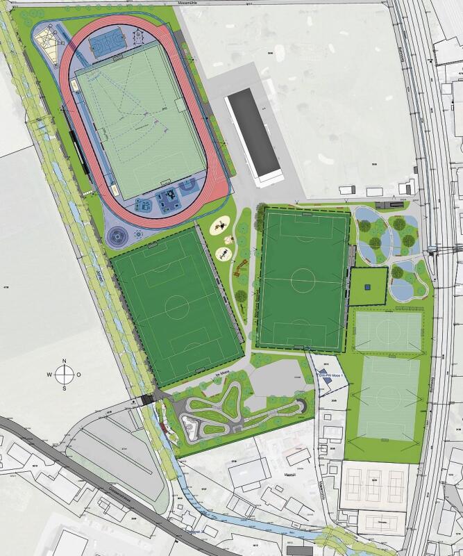 Übersichtsplan des geplanten Projektes. (Visualisierung zvg)