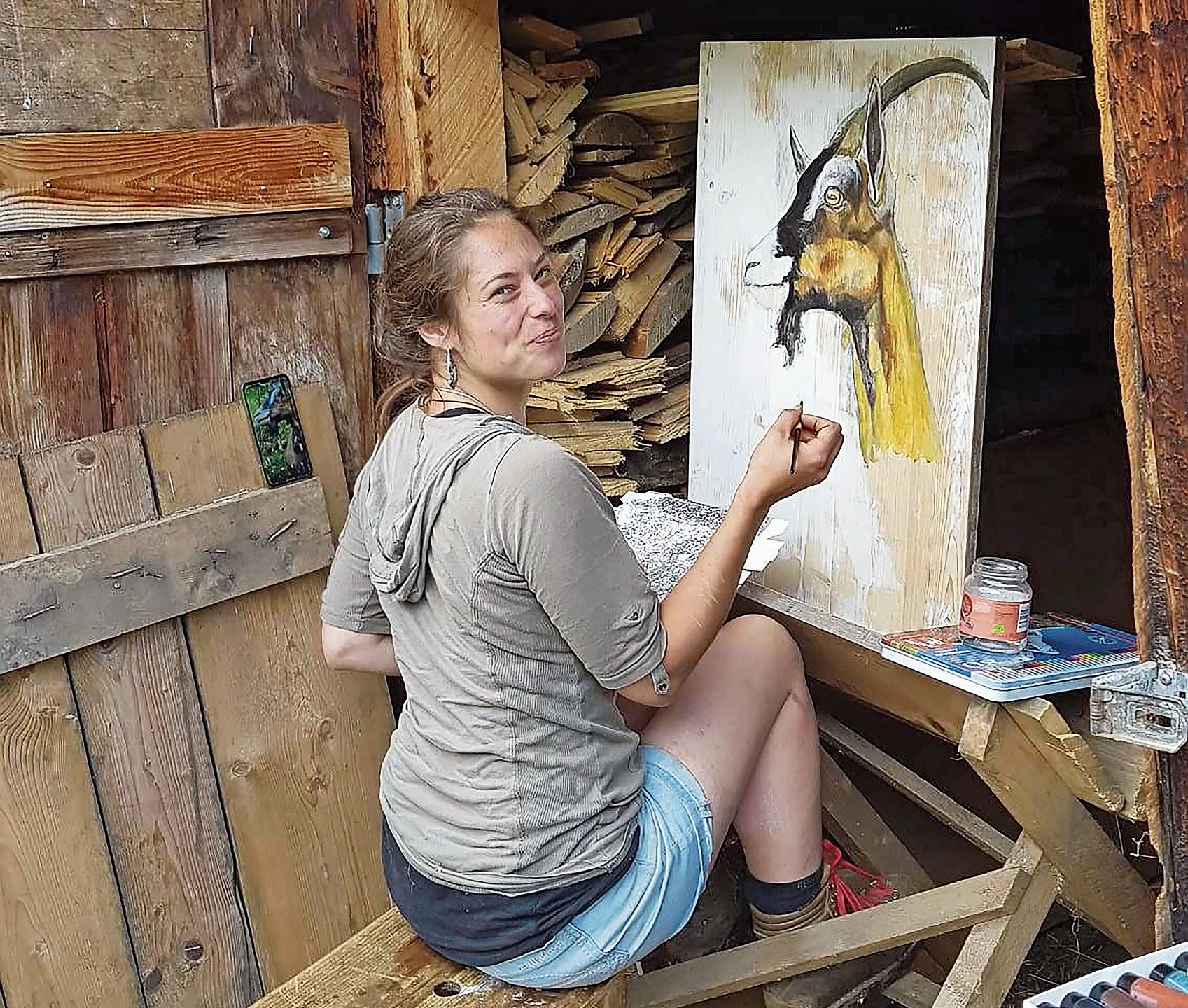 Fabienne Grimbühler, Malerin. (Bilder zvg)