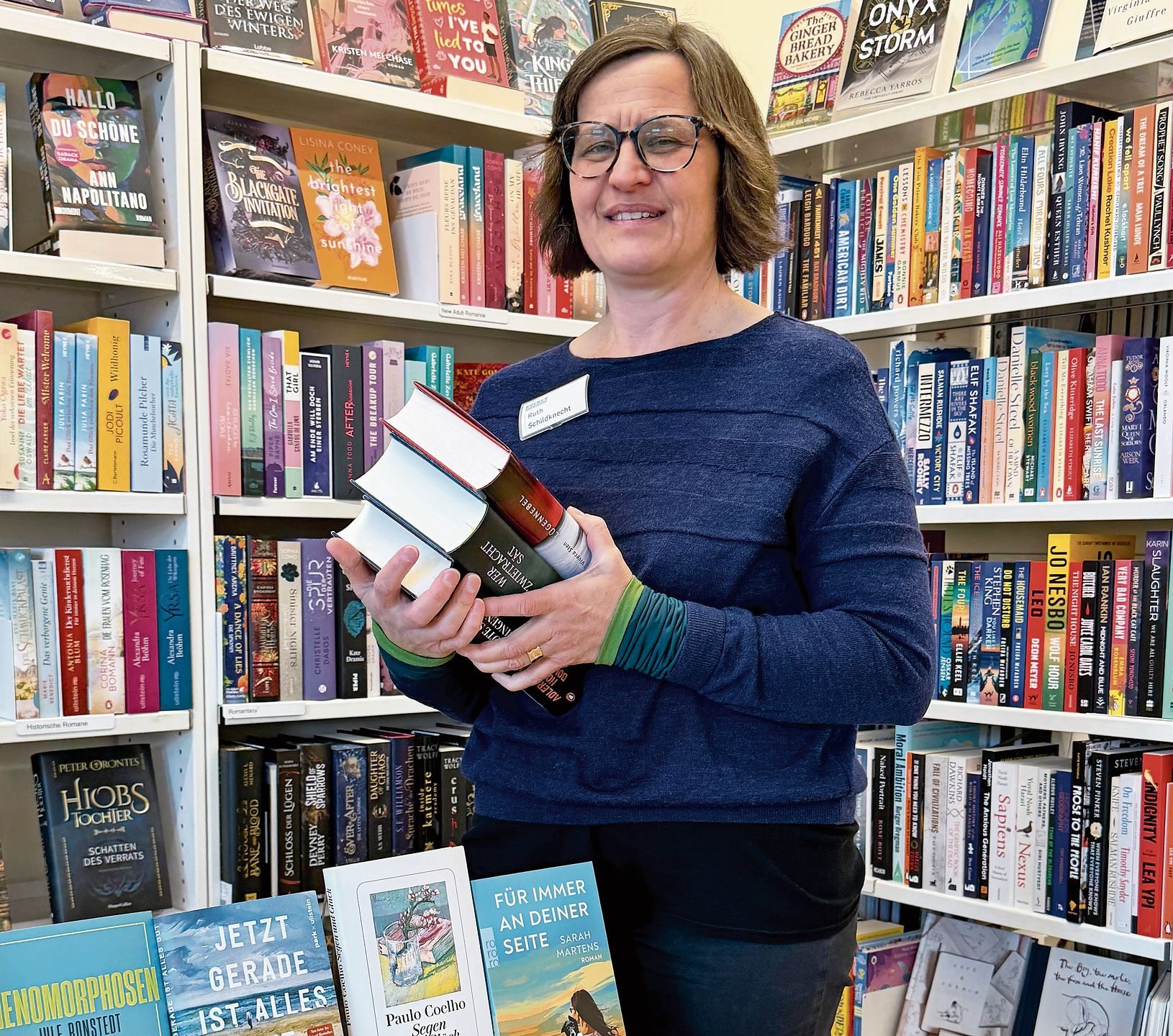 «Bücher passen immer», sagt Mitinhaberin Ruth Schildknecht von Bücher Scheidegger in Affoltern. «Bücher passen immer», sagt Mitinhaberin Ruth Schildknecht von Bücher Scheidegger in Affoltern.