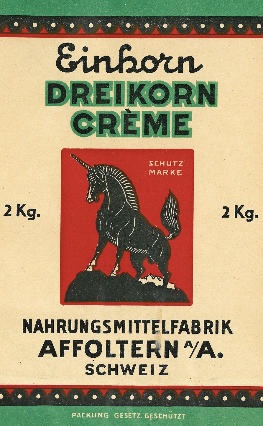 Das Einhorn stand als Markenzeichen für Qualität und Reinheit.