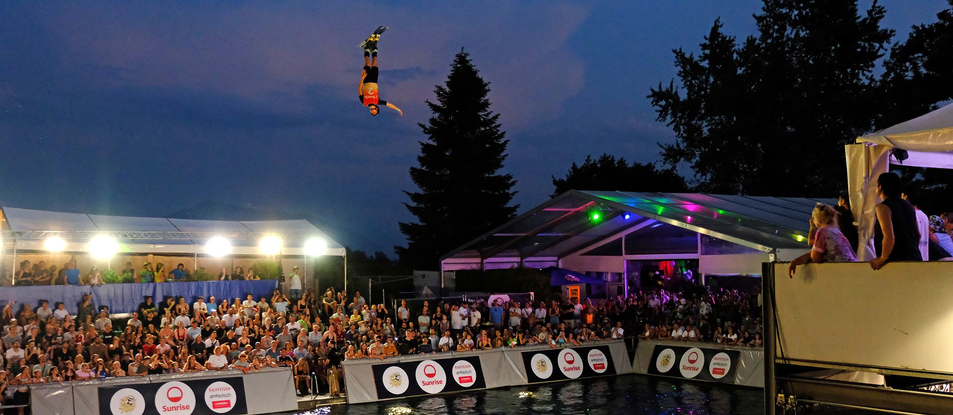 Der Sprung, der Pirmin Werner zum Sieg an der Freestyle Night 2026 verhalf. (Bilder Martin Platter)