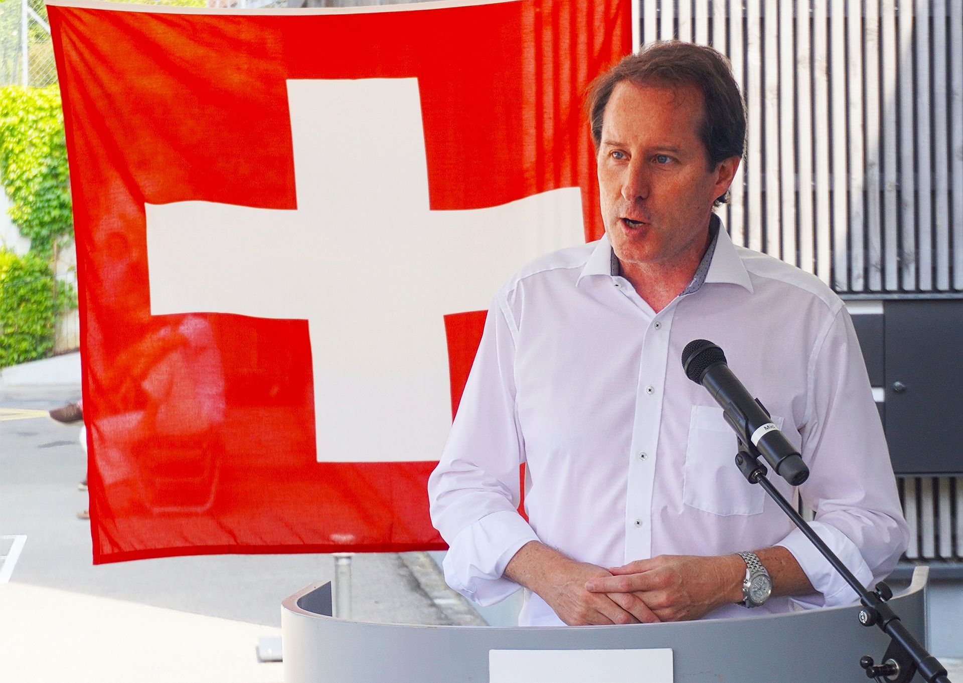Der Zuger SVP-Nationalrat Thomas Aeschi gab als Festredner interessante Einblicke in die Schweizer Geschichte. (Bilder Urs Kneubühl) Der Zuger SVP-Nationalrat Thomas Aeschi gab als Festredner interessante Einblicke in die Schweizer Geschichte. (Bilder Urs Kneubühl)
