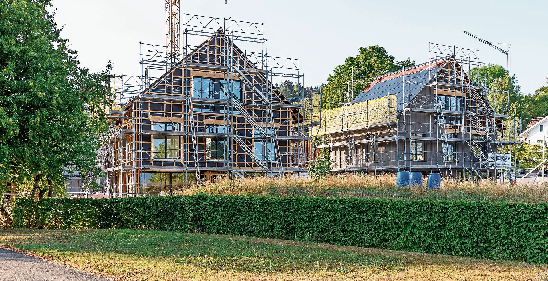 Baustelle in Aeugst: In der UBS-Studie ist die Gemeinde eine von sechs Ortschaften im Bezirk Affoltern mit einer "überdurchschnittlichen" Wohnqualität. (Bild Daniel Vaia)