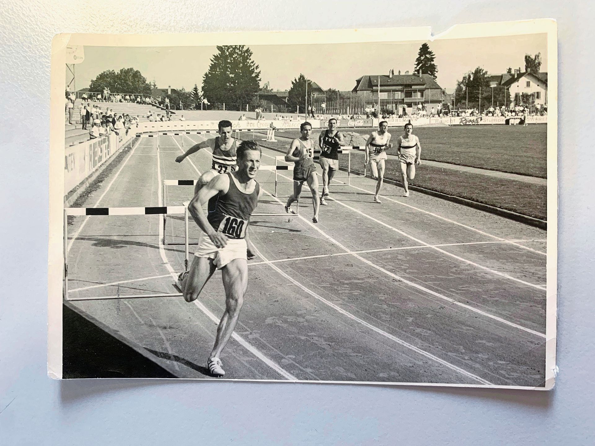 Walter Bickel (links) auf dem Weg zum Schweizer Meistertitel 1961 in Bern.