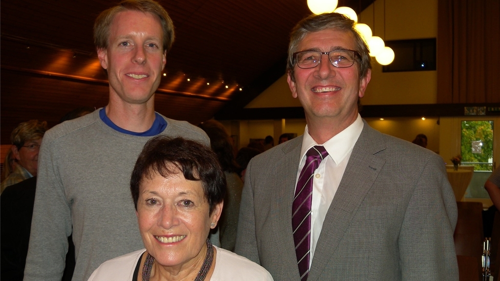 Präsidentin Margareta Wildhaber, Vizepräsident Thomas Ammann (links) und Geschäftsleiter Ivo Lötscher am Jubiläumsanlass in Knonau. (Bilder Marianne Voss)