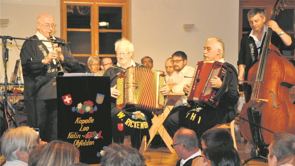 Die Kapelle Leo Kälin, von links: Leo Kälin, Walter Rickenbacher, Richard Kälin und Guido Bürgler.
