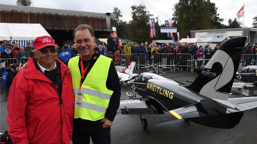 Sie haben den Modellflugtag vor 40 Jahren ins Leben gerufen: Sven Wiesendanger (links) und Ueli Aeberhard.
