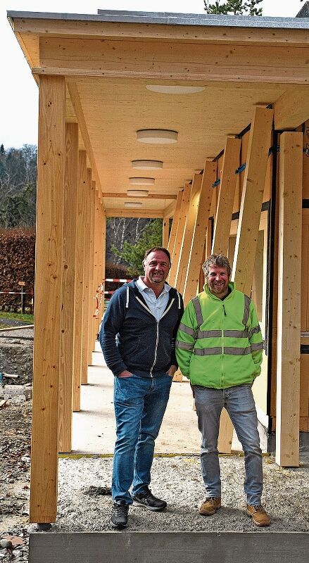 Bausekretär Marcel Graf (rechts) mit Pächter Andreas Glättli. Bausekretär Marcel Graf (rechts) mit Pächter Andreas Glättli.